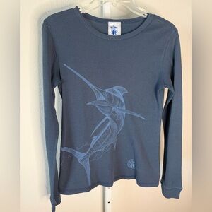 Guy Harvey Blue Long Sleeve Graphic Tee